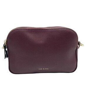 Ted Baker Burgundy Leather Darcelo Camera Bag